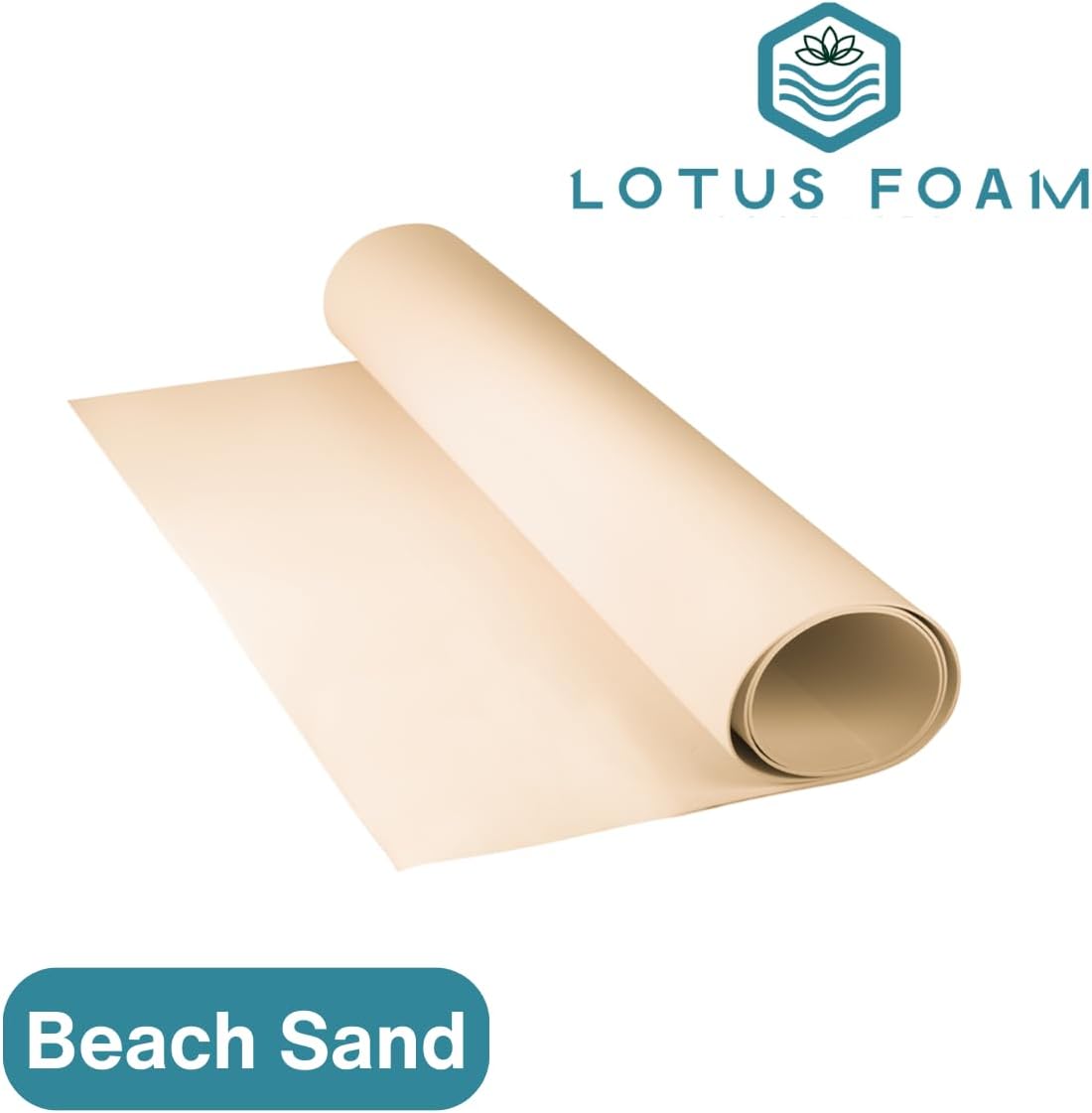 LotusFoam Large 3mm EVA Foam Sheet - 44"x 85" High Density Foam 130 kg/m3 for Cosplay, Costumes, Crafts, Flooring, Outdoor Use - 35 Colors (Beach Sand) - Beach Sand - Crafty Corner