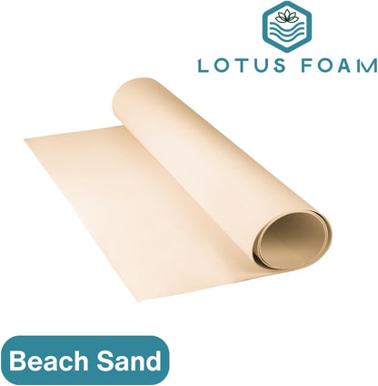 LotusFoam Large 3mm EVA Foam Sheet - 44"x 85" High Density Foam 130 kg/m3 for Cosplay, Costumes, Crafts, Flooring, Outdoor Use - 35 Colors (Beach Sand) - Beach Sand - Crafty Corner