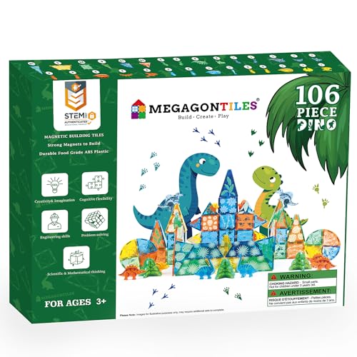 Dinosaur Magnetic Tiles Set 106PCS