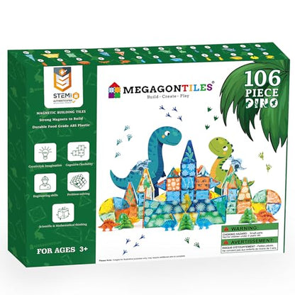 Dinosaur Magnetic Tiles Set 106PCS
