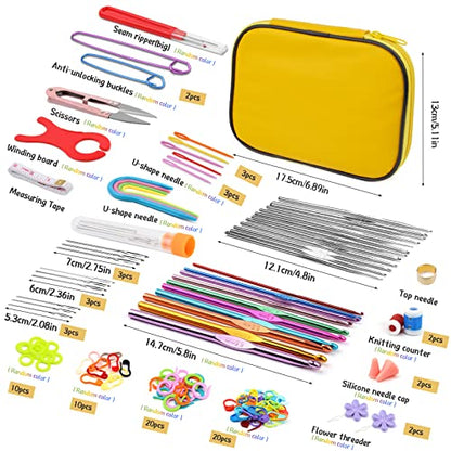110 Pcs Crochet Hooks Set 0.6