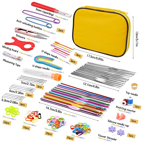 110 Pcs Crochet Hooks Set 0.6