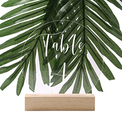 50 Pack Oak Wood Table Number Stands (50 Count)
