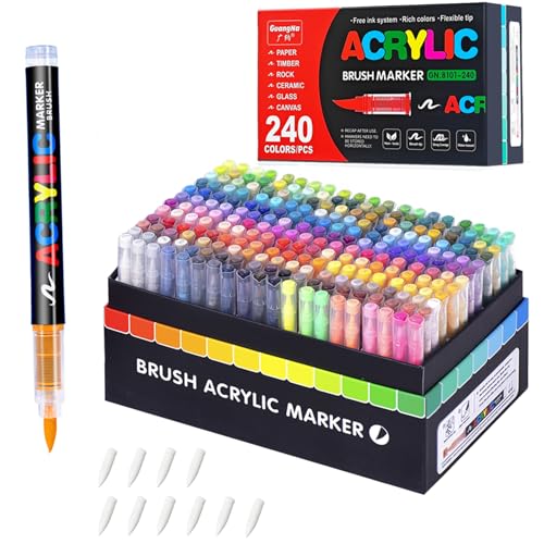240 acrylic paint markers for stones (240 Count)