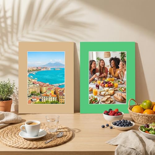 15 Pack Picture Mats 8.5 x 11 for 6 x 8 Photos