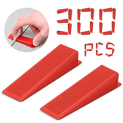 300PCS Tile Leveling System Reusable Tile Wedge for 1