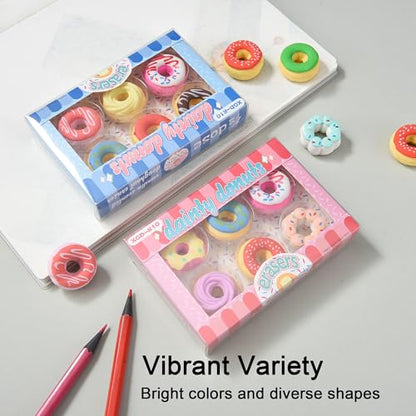 Donut Erasers for Kids Bulk (24 Count)