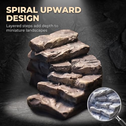 2 Pcs Curved Stone Steps Miniature Fairy Garden Accessories (2 Count)