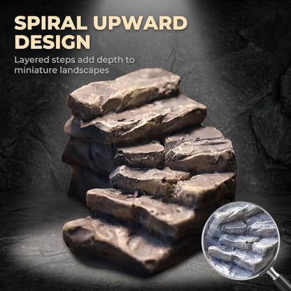 2 Pcs Curved Stone Steps Miniature Fairy Garden Accessories (2 Count)