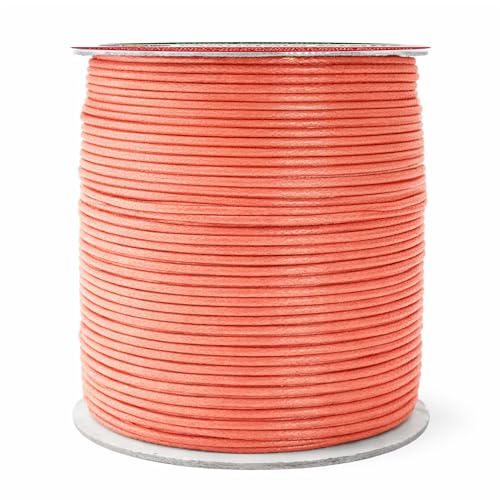 2mm Coral Waxed Cord (325 Foot)