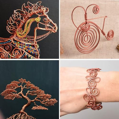 32.8FT 8 Gauge Bendable Copper Aluminum Craft Wire for Jewelry Making Craft (32.8 Foot)