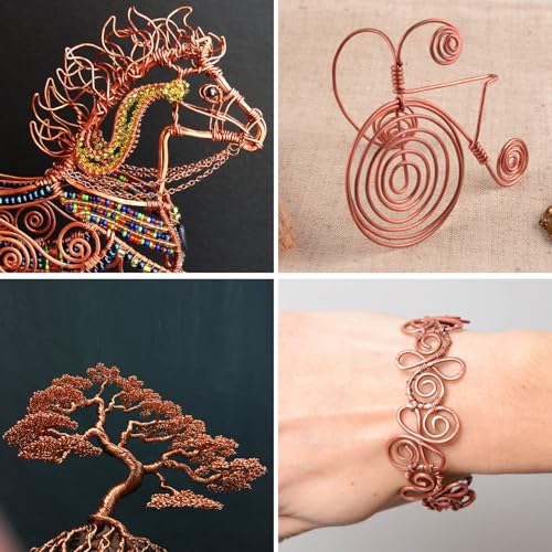 328FT 18 Gauge Bendable Copper Aluminum Craft Wire for Jewelry Making Craft (328 Foot)