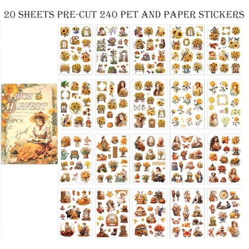 Scrapbook Stickers 20 Sheets 240 Pre