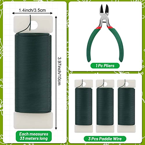 Flexible 110 Yards Green Floral Paddle Wire