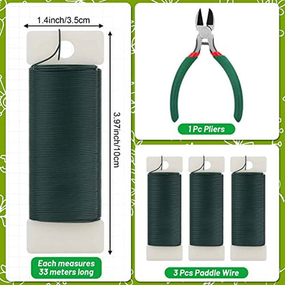 Flexible 110 Yards Green Floral Paddle Wire
