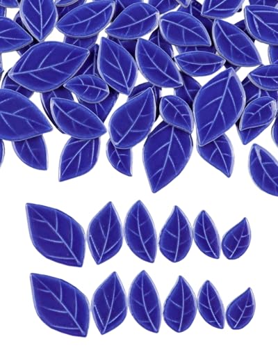 200g Mixed Sizes Leaves Mosaic Tiles for Craft Bulk