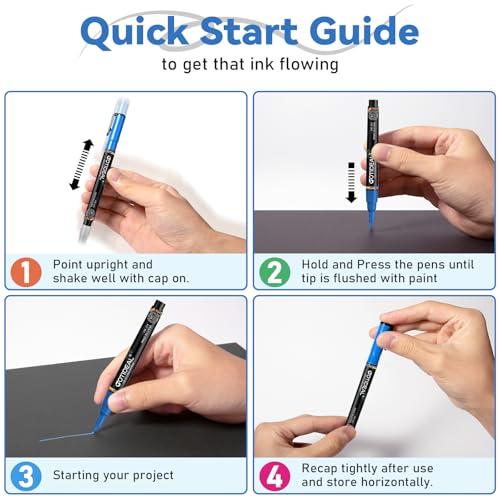 Fine Tip Liquid Chalk Markers for Blackboard (30 Count)