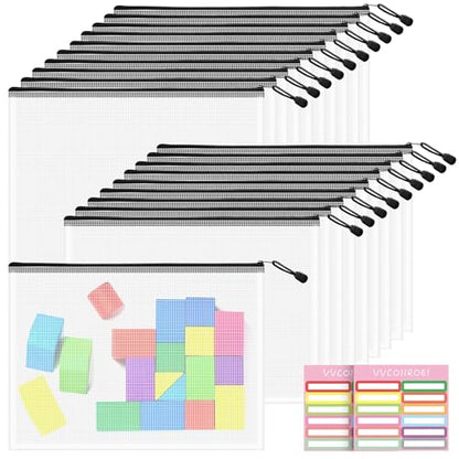 20pcs Mesh Zipper Pouch Bags (9 Count)