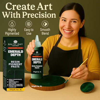 Emerald Green Epoxy Resin Pigment Paste 6.7oz (6.7 Fl Oz)