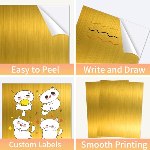 Gold Printable Sticker Paper