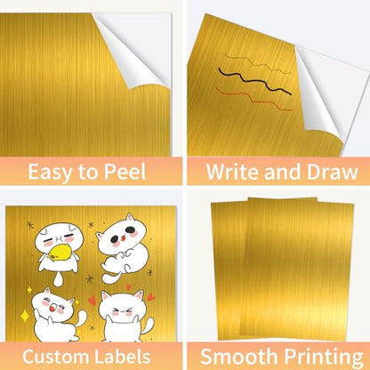 Gold Printable Sticker Paper
