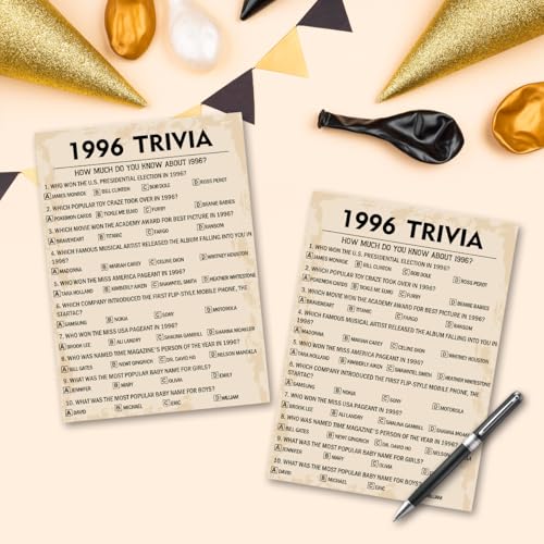 30th Birthday Party Games (31 Count)