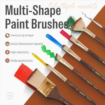 36pcs Paint Brush Set for Acrylic Painting (36 Count)