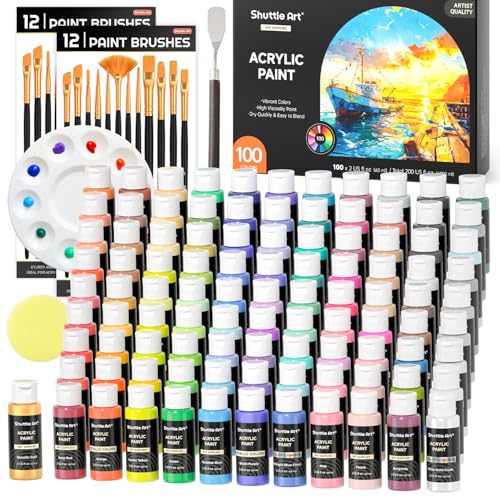 100 Colors Acrylic Paint (200 Fl Oz)