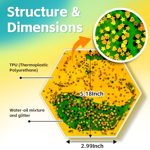 Liquid Sensory Tiles for Kids 3+ (12 Count)