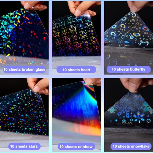 60 Sheets Holographic Laminate Sheets (60 Count)