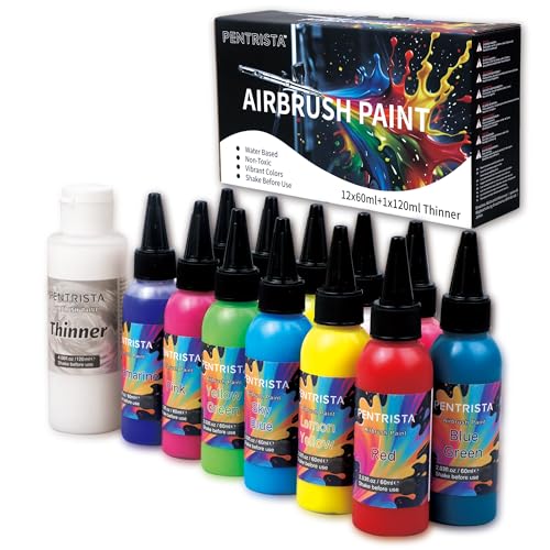 Airbrush Paint 12 Colors with Thinner