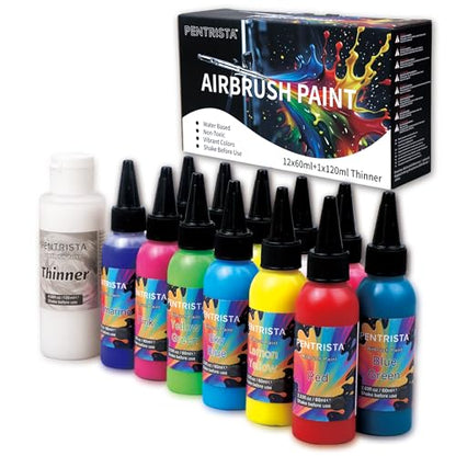 Airbrush Paint 12 Colors with Thinner