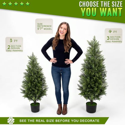 2Pack 3FT Artificial Cedar Tree (2 Count)