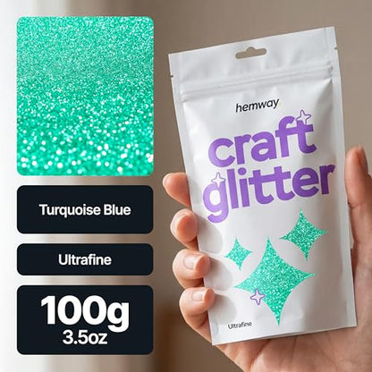 Craft Glitter Turquoise Blue 100g Ultrafine Glitter (100 Gram)