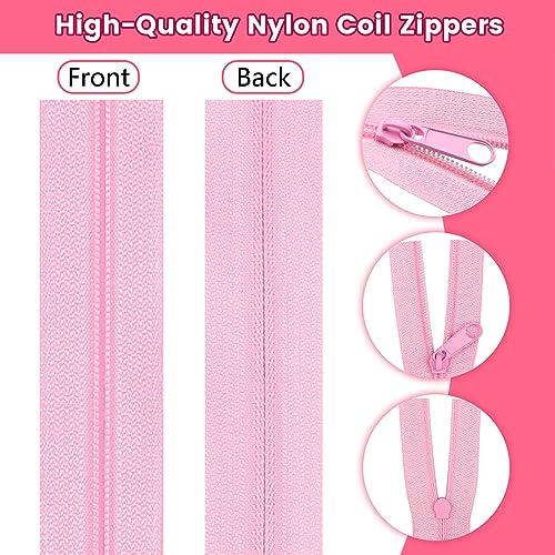 Zipper Tape 3 mm Nylon Endless Zipper Set with Slider (25 Count)