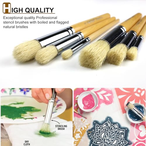 Stencil Brush Set (6 Count)