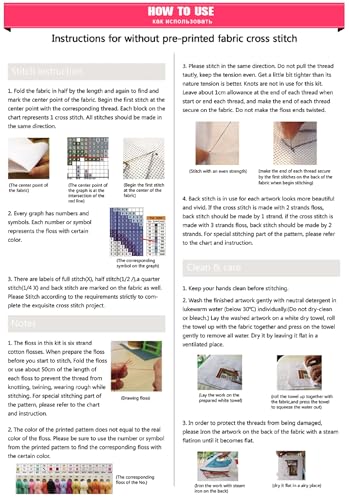 Counted Cross Stitch Kits for Adults Full Range of Cross Stitching Embroidery Unprinted Pattern for Beginners