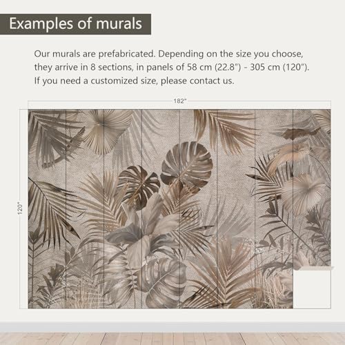 Jungle Wallpaper Vintage Tropical Plants Wall murals for Bedroom 182"x120"