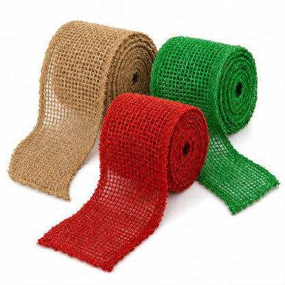 Burlap Ribbon Gift Wrapping