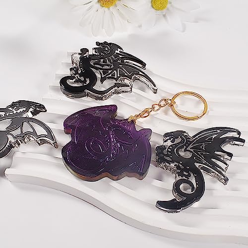 2 Pack Dragon Keychain Resin Mold