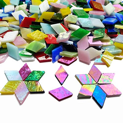 Magic Iridescent Mosaic Tiles for Crafts (15 Ounce)