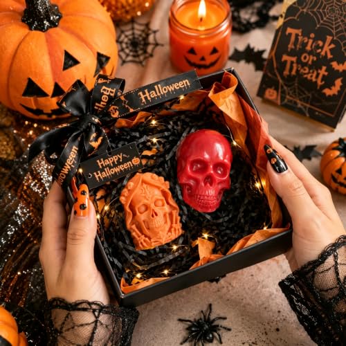Skull Candle Mold Silicone (2 Count)