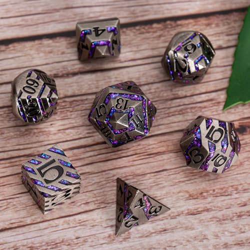Inlay Metal Dice Set 7pcs