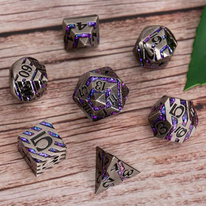 Inlay Metal Dice Set 7pcs