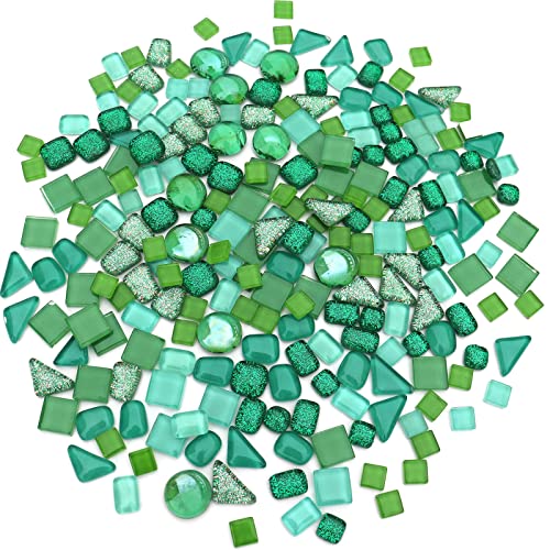 Assorted Green Irregular Crystal Mosaic Tiles (9 Ounce)