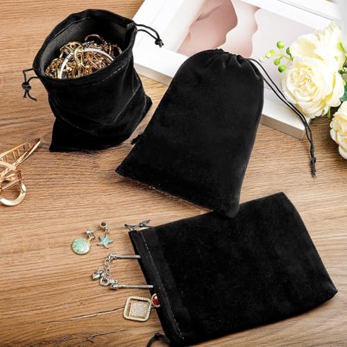 50 Pack Velvet Drawstring Bags (50 Count)