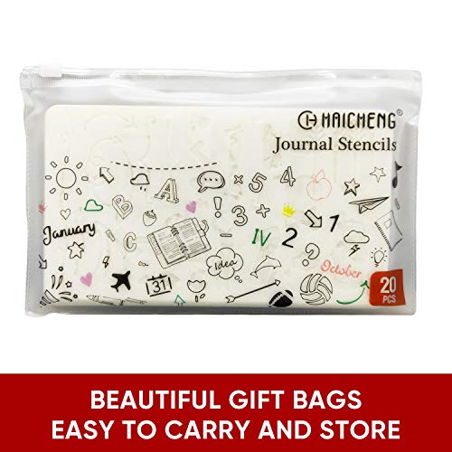 30 PCS Journal Stencils