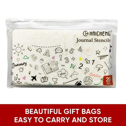 30 PCS Journal Stencils