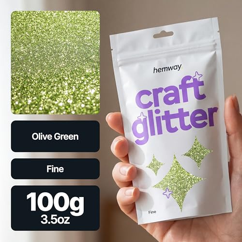 Craft Glitter Olive Green 100g Fine Glitter (3.5 Ounce)