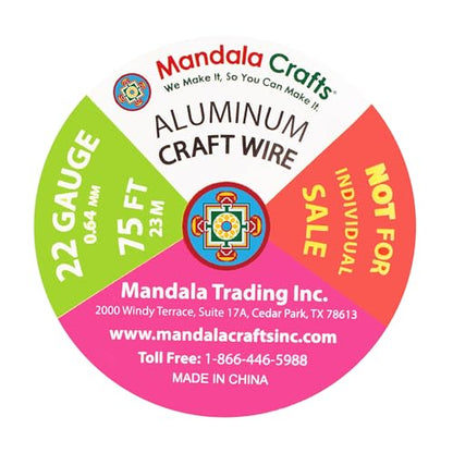 22 GA Turquoise Pink Assorted Anodized Aluminum Craft Wire (450 Foot)